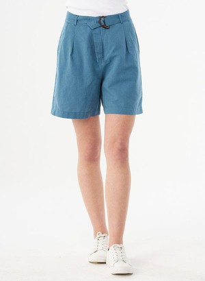 Shorts Belt Linen Blend Blue from Shop Like You Give a Damn