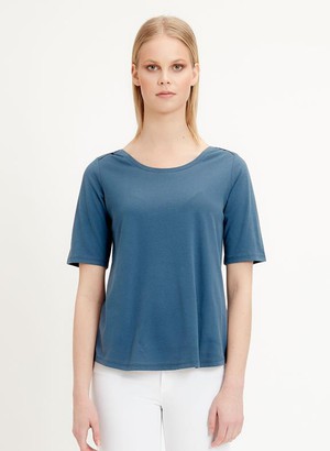 T-Shirt Tencel Katoenmix Blauw from Shop Like You Give a Damn