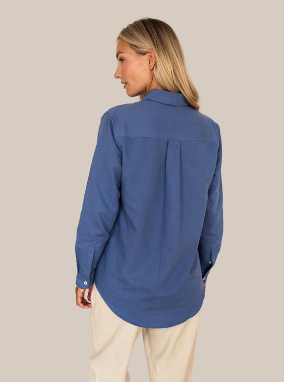 Willow Blouse Linnen Blauw from Shop Like You Give a Damn