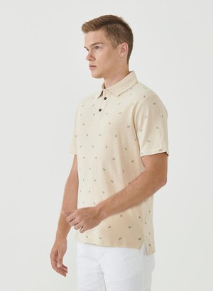 Poloshirt Bicycles Beige from Shop Like You Give a Damn