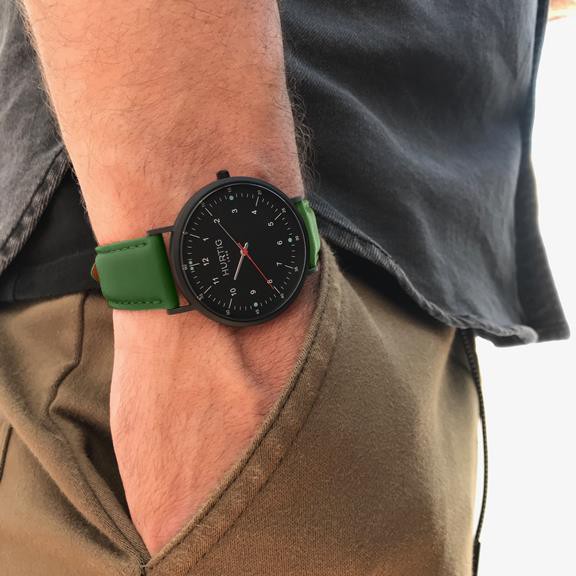 Moderno Horloge All Black & Groen from Shop Like You Give a Damn