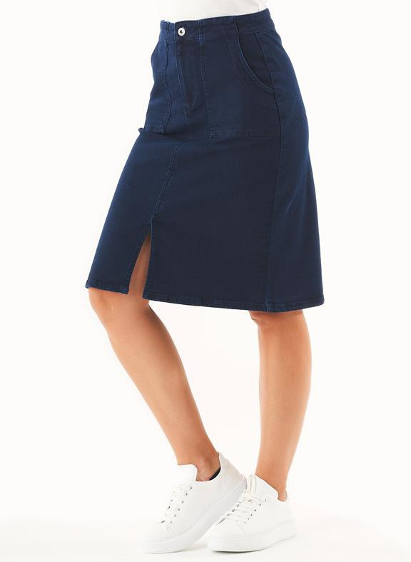 Denim Skirt Organic Cotton Dark Navy from Shop Like You Give a Damn