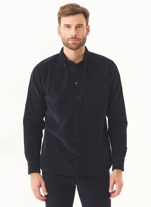 Corduroy Overhemd Dark Navy from Shop Like You Give a Damn