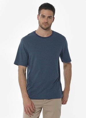 Gestreept T-Shirt Navy from Shop Like You Give a Damn