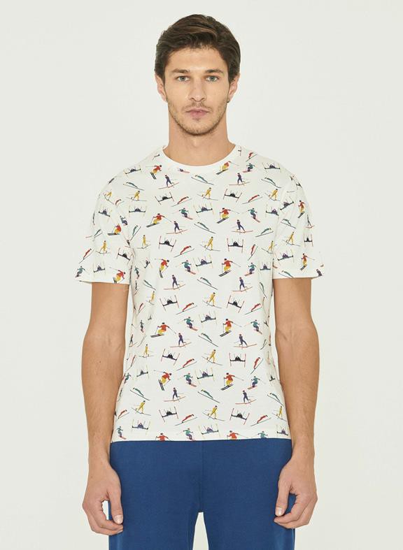 T-Shirt Biologisch Katoen Print Wit from Shop Like You Give a Damn