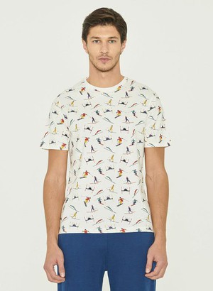 T-Shirt Biologisch Katoen Print Wit from Shop Like You Give a Damn