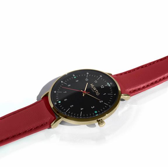Moderno Horloge Goud, Zwart & Rood from Shop Like You Give a Damn