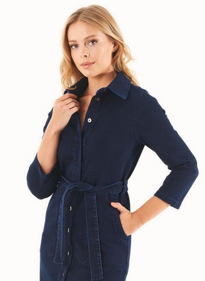 Denim Jurk Bio-Katoen Dark Navy from Shop Like You Give a Damn