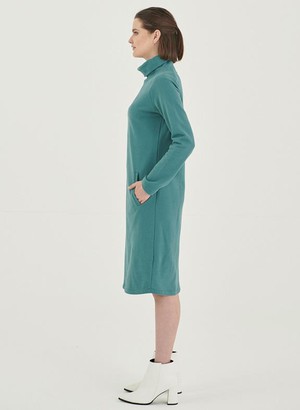 Sweat Dress With Collar Blue from Shop Like You Give a Damn