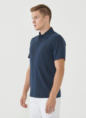 Poloshirt Stippen Navy from Shop Like You Give a Damn