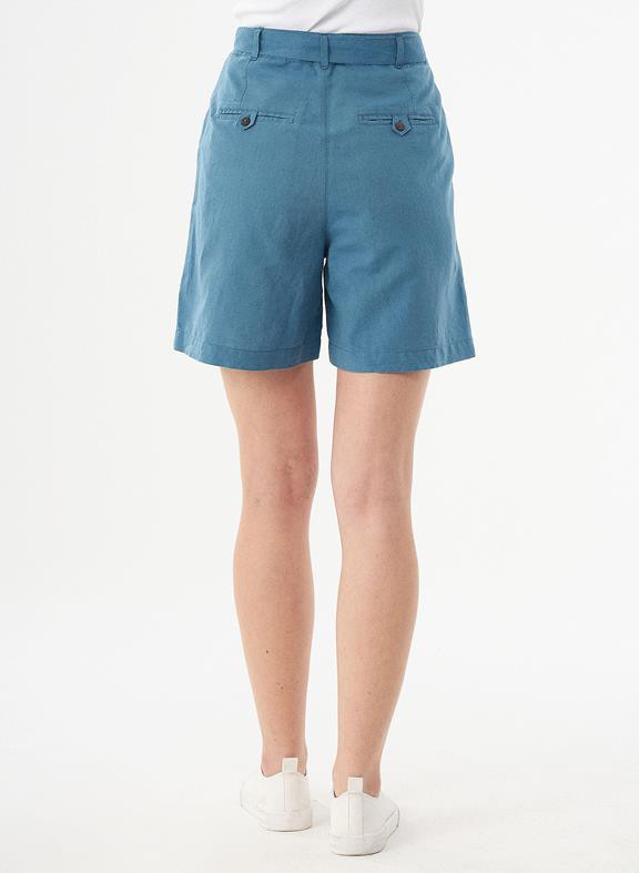 Shorts Belt Linen Blend Blue from Shop Like You Give a Damn
