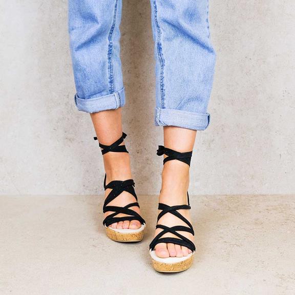 Sleehakken ChilÃ³n Kurk Zwart from Shop Like You Give a Damn