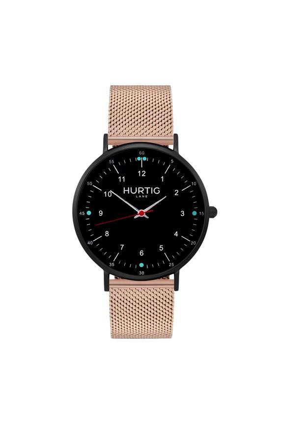 Moderna Steel Watch All Black & Rose Gold from Shop Like You Give a Damn