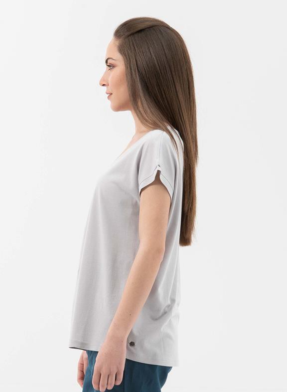 T-Shirt V-Neck Light Grey from Shop Like You Give a Damn