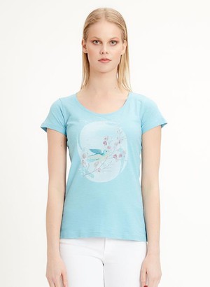 T-Shirt Bird Blauw from Shop Like You Give a Damn