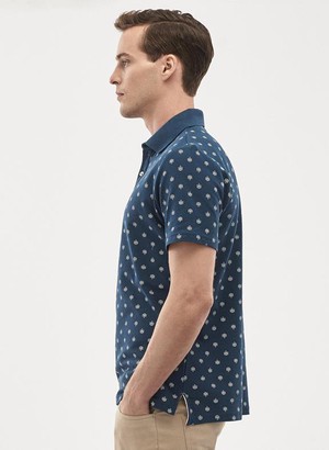 Polo Marineblauw Met Print from Shop Like You Give a Damn