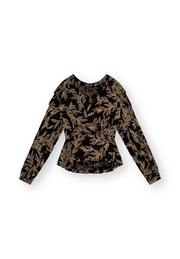 Blouse Marilin Dark Garden Zwart from Shop Like You Give a Damn