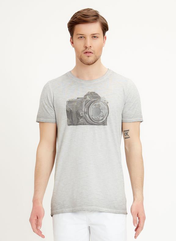 T-Shirt Camera Grijs from Shop Like You Give a Damn