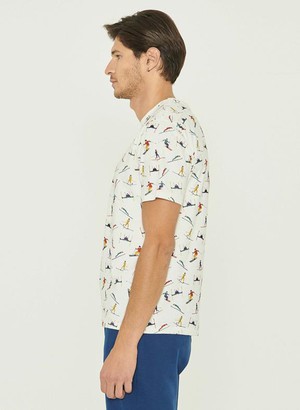 T-Shirt Biologisch Katoen Print Wit from Shop Like You Give a Damn