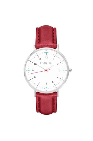 Moderno Horloge Zilver, Wit & Rood from Shop Like You Give a Damn