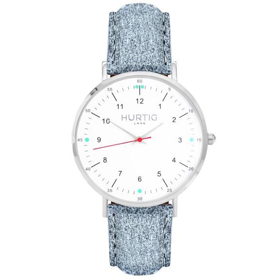 Moderna Tweed Horloge Zilver, Wit & Grijs from Shop Like You Give a Damn