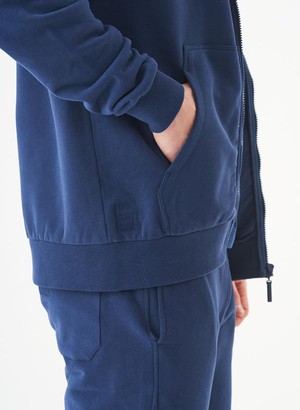 Unisex Zip-Up Hoodie Junda Navy from Shop Like You Give a Damn