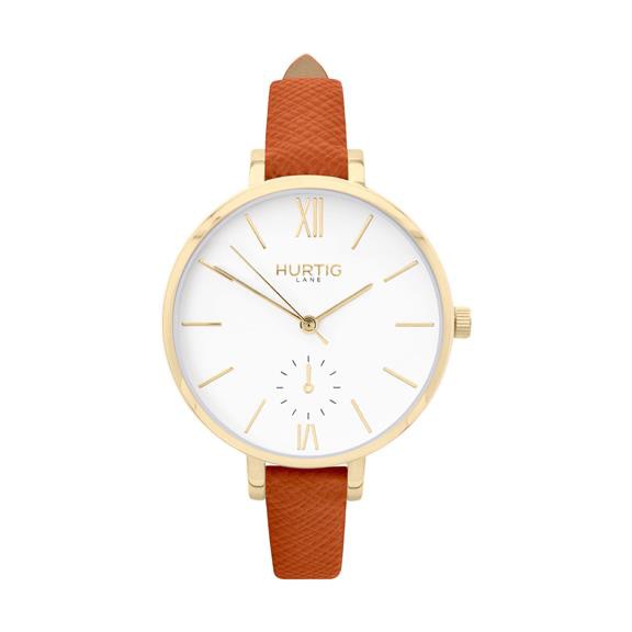 Horloge Amalfi Petite Gold, White & Tan Oranje from Shop Like You Give a Damn