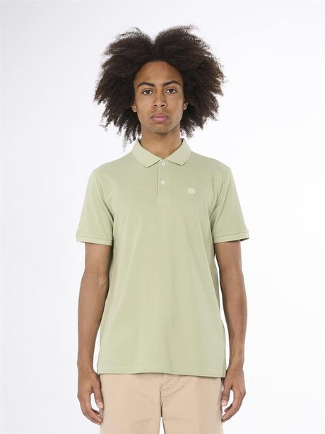 Polo T-Shirt Basic Badge Lichtgroen from Shop Like You Give a Damn