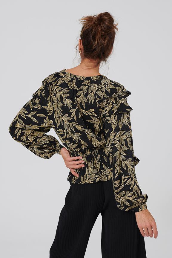 Blouse Marilin Dark Garden Zwart from Shop Like You Give a Damn
