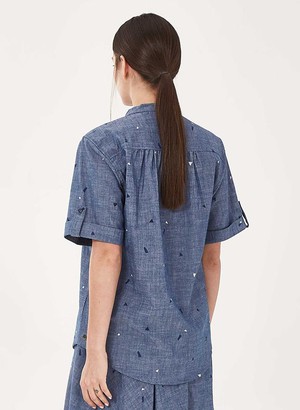 Blouse Denim Look Blauw from Shop Like You Give a Damn