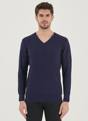 Trui V-Hals Navy from Shop Like You Give a Damn