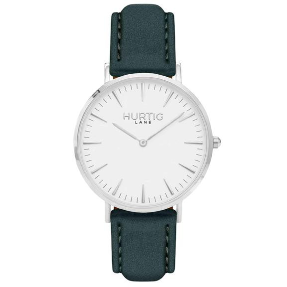 Dames Horloge Hymnal Zilver, Wit & Bosgroen from Shop Like You Give a Damn