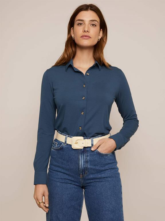 Cedar Blouse Blue from Shop Like You Give a Damn