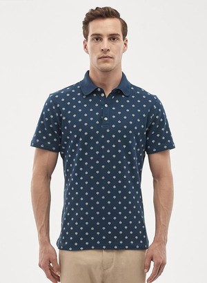 Polo Marineblauw Met Print from Shop Like You Give a Damn