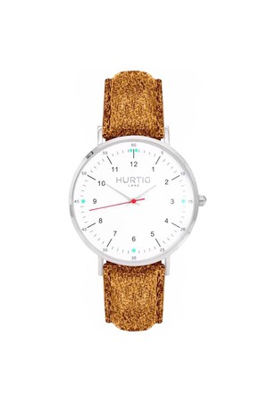 Moderna Tweed Watch Silver, White & Camel from Shop Like You Give a Damn