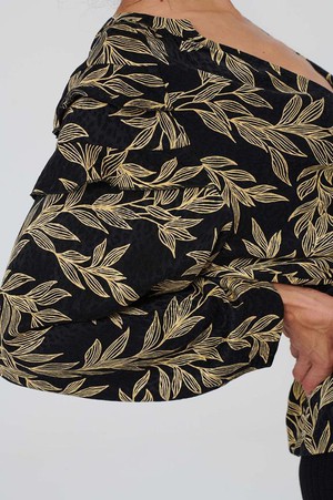 Blouse Marilin Dark Garden Zwart from Shop Like You Give a Damn