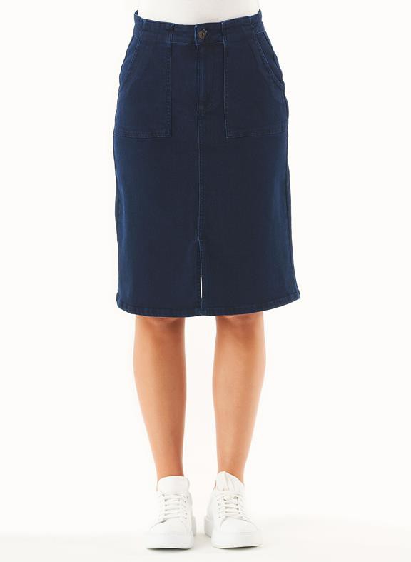 Denim Skirt Organic Cotton Dark Navy from Shop Like You Give a Damn