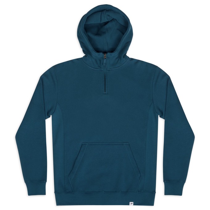 birling organic cotton quarter zip hoodie from Silverstick