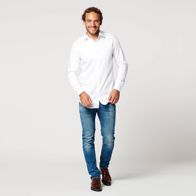 Overhemd - Slim Fit - Circular White from SKOT