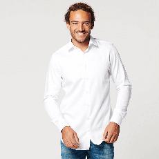 Overhemd - Slim Fit Mouwlengte 7 - Circular White via SKOT