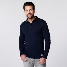 Longsleeve Polo Lange Mouw - Navy via SKOT