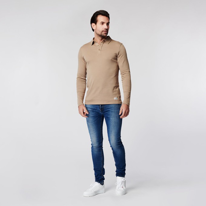 Longsleeve Polo Lange Mouw - Sand from SKOT