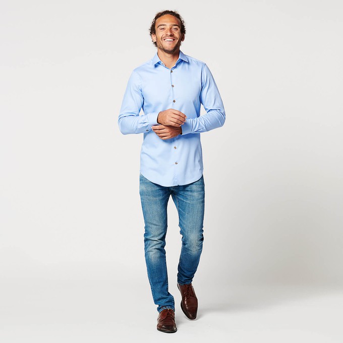 Overhemd - Slim Fit - Circular Blue Contrast from SKOT