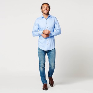Overhemd - Slim Fit - Circular Blue Contrast from SKOT