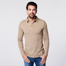 Longsleeve Polo Lange Mouw - Sand via SKOT