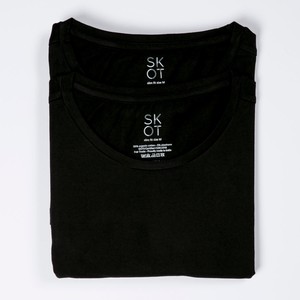 T-shirt - Round Neck 2-pack - Black from SKOT