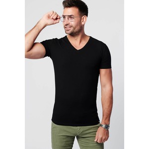 T-shirt - Normale V-hals 2-pack - Zwart from SKOT