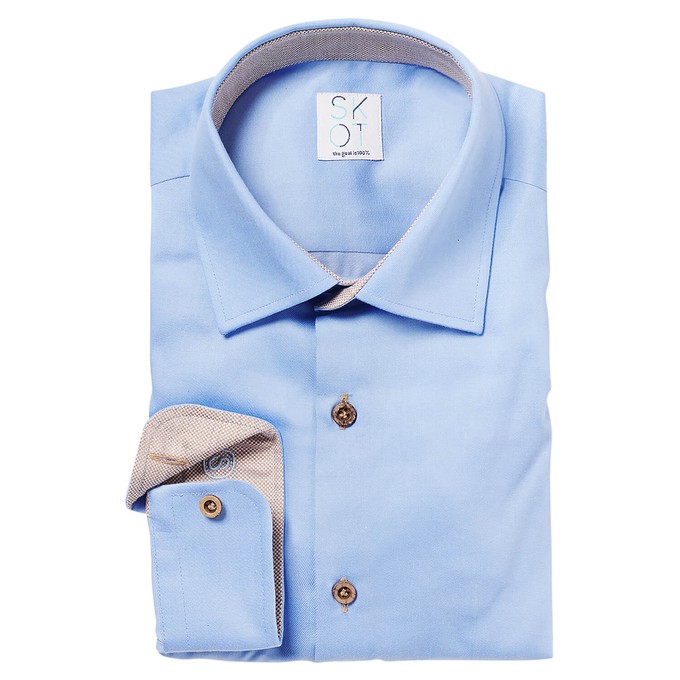 Overhemd - Slim Fit - Circular Blue Contrast from SKOT