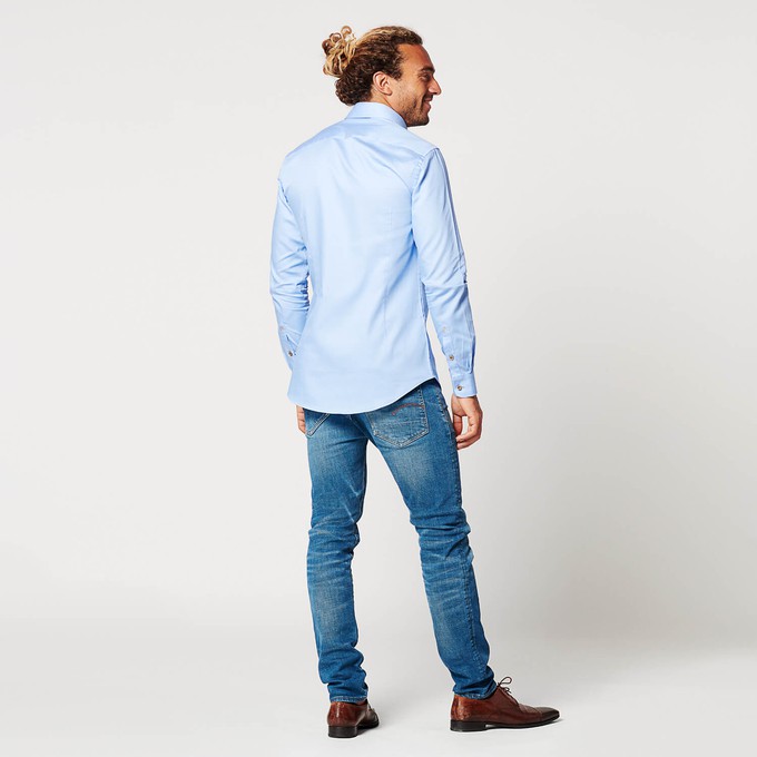 Overhemd - Slim Fit - Circular Blue Contrast from SKOT