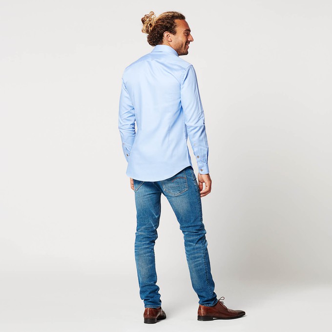 Overhemd - Slim Fit - Circular Blue Contrast - (Laatste voorraad) from SKOT